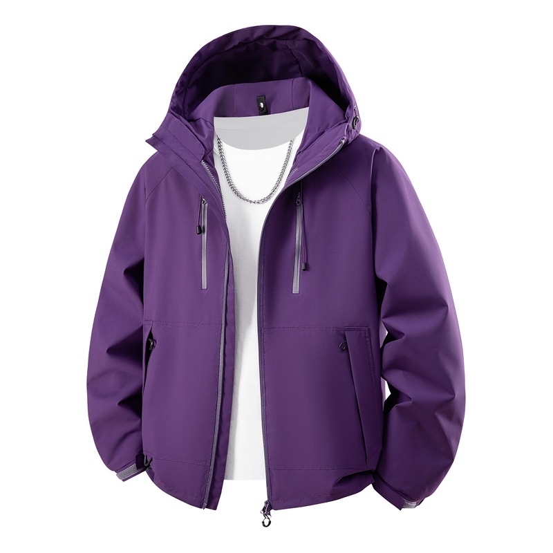 Unisex outdoor jakna, vjetrovka, s odvojivom kapuljom, prozračna poliester tkanina