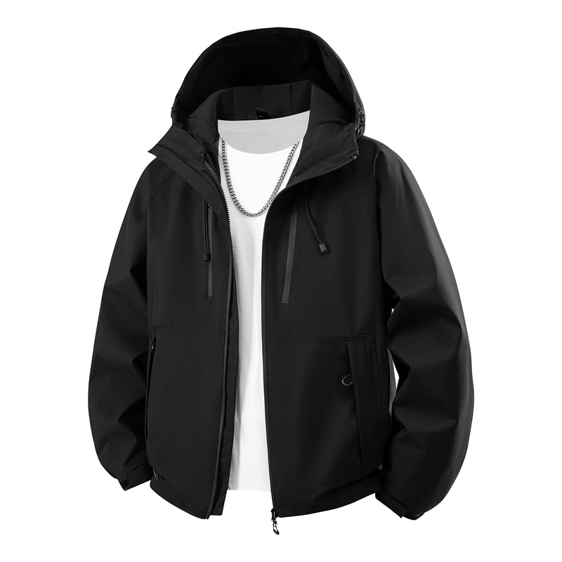 Unisex outdoor jakna, vjetrovka, s odvojivom kapuljom, prozračna poliester tkanina