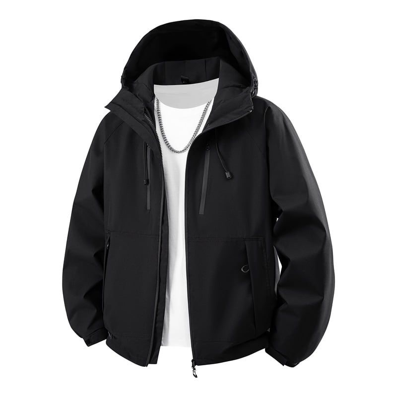 Unisex outdoor jakna, vjetrovka, s odvojivom kapuljom, prozračna poliester tkanina