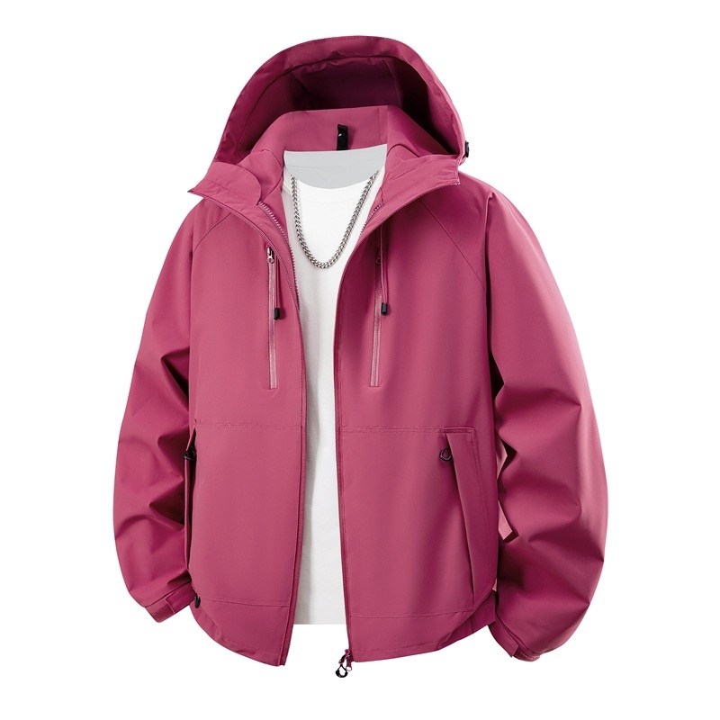 Unisex outdoor jakna, vjetrovka, s odvojivom kapuljom, prozračna poliester tkanina