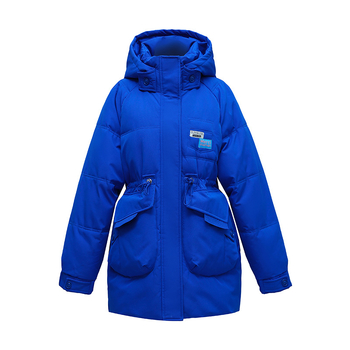 Γυναικείο μπουφάν με κουκούλα, μεσαίου μήκους, παχύ γέμισμα από βαμβάκι, φαρδιά γραμμή, φερμουάρ, μακριά μανίκια, πολυεστερικό εξωτερικό ύφασμα