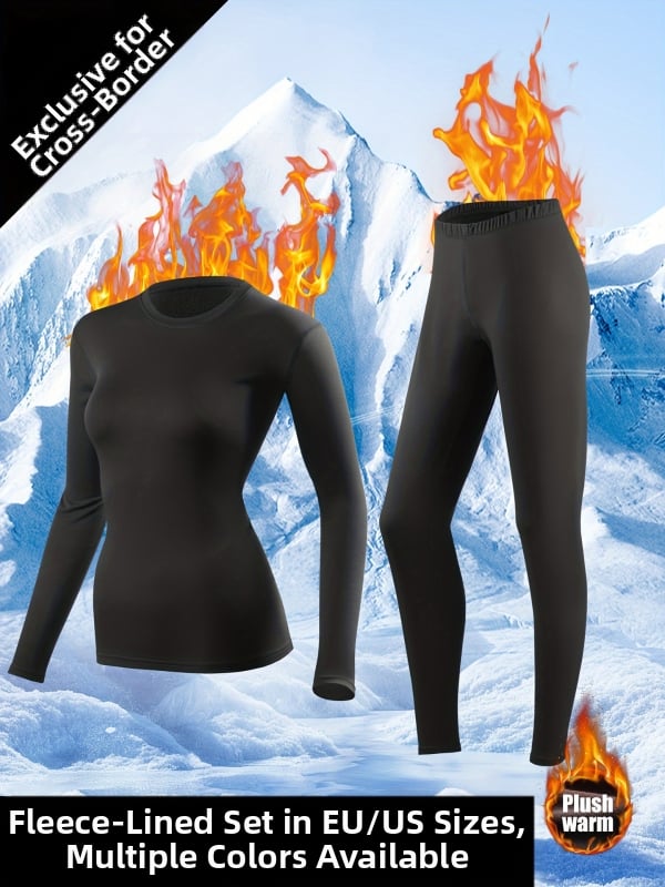 Дамски спортен комплект с подплата от флийс за зимата, ветроустойчив, бързосъхнещ, влагоотвеждащ