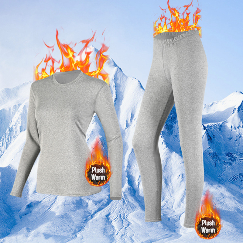 Set sportiv pentru femei, cu căptușeală din fleece pentru iarnă, rezistent la vânt, uscare rapidă, absorbția umezelii