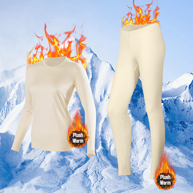 Set sportiv pentru femei, cu căptușeală din fleece pentru iarnă, rezistent la vânt, uscare rapidă, absorbția umezelii