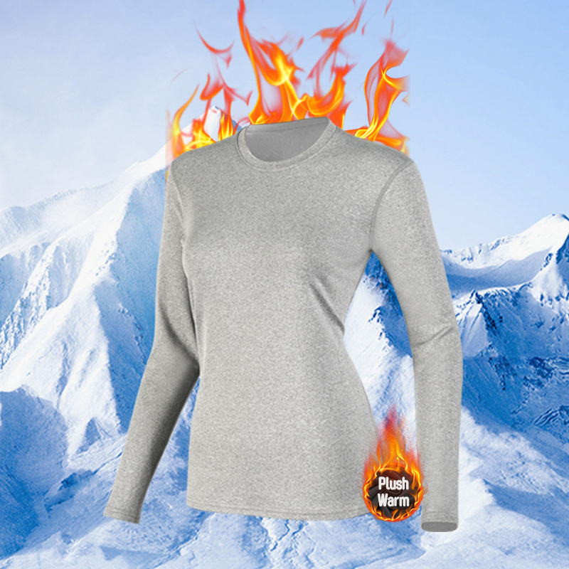 Set sportiv pentru femei, cu căptușeală din fleece pentru iarnă, rezistent la vânt, uscare rapidă, absorbția umezelii