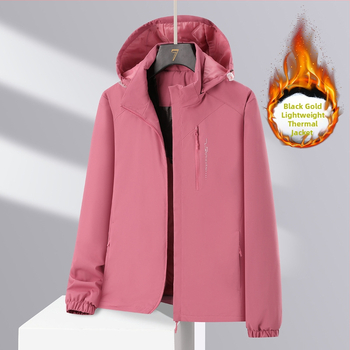 Χειμερινό μπουφάν με γέμισμα από βαμβάκι και γραφένιο, κουκούλα, χαλαρή γραμμή, μονόμπροστο