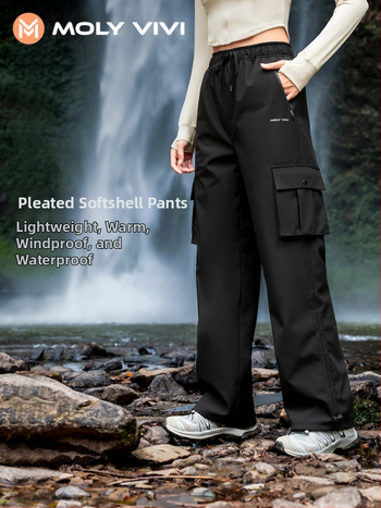 MOLYVIVI γυναικείες παντελόνες soft shell – Αντιανεμικές από πολυεστέρα, για χειμώνα και φθινόπωρο, για ορειβασία και πεζοπορία