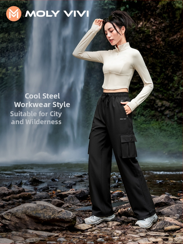 MOLYVIVI женски софтшел панталони – ветроустойчиви, полиестерна материя, за зимно и есенно ползване, за туризъм и катерене