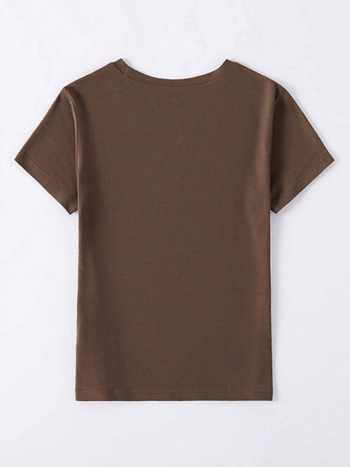 Ανδρικό κοντομάνικο T‑shirt με στρογγυλό λαιμό και αγγλικό γράμμα P — ιαπωνικό ρετρό στυλ, 96%+ βαμβάκι, αναπνεύσιμη, εκτύπωση/βαφή