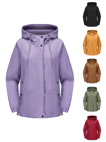 Moteriška gobtuvu striukė iš poliesterio, laisvas kirpimas, užtrauktukas