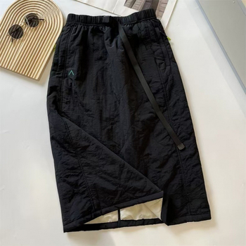 Φούστα από βαμβάκι με ψηλή μέση, μεσαίου μήκους, 95% βαμβάκι, ρετρό στυλ, Χειμώνας 2023