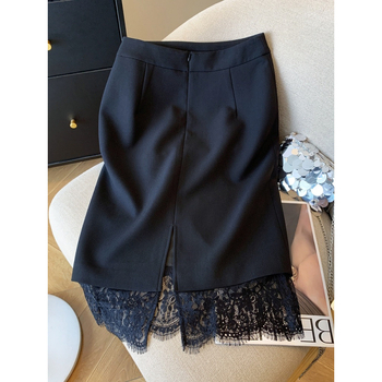 Fog and Frost Δαντελένια φούστα με 3D εφέ και κολλάζ σχέδιο