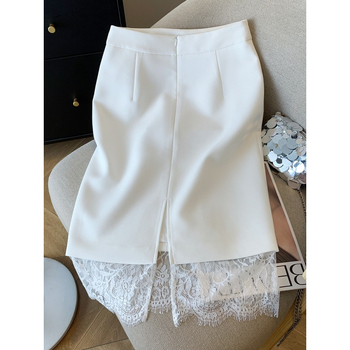 Fog and Frost Δαντελένια φούστα με 3D εφέ και κολλάζ σχέδιο