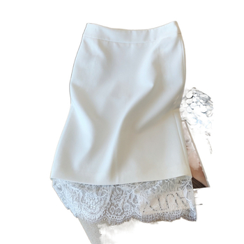 Fog and Frost Δαντελένια φούστα με 3D εφέ και κολλάζ σχέδιο