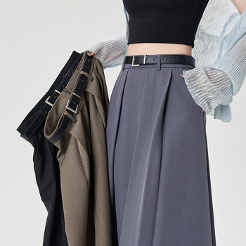 Φούστα Α-γραμμής, midi μήκος, από πολυεστέρα με έως 30% σπαντέξ, 3D κοπή