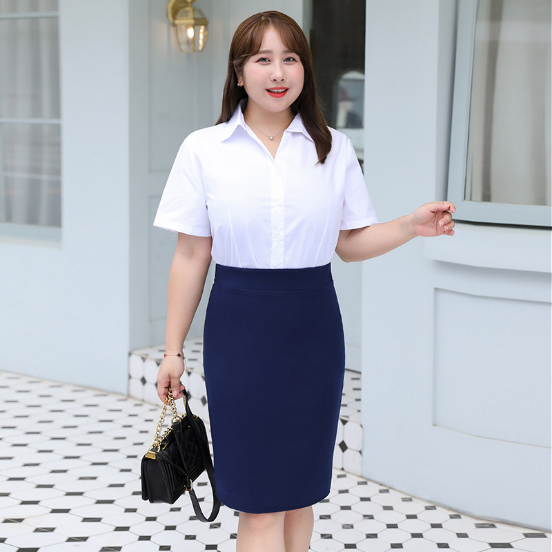 Magas derekú midi szoknya, egyszínű, anyaga nylon/spandex, számítógépes lapos kötésben készült