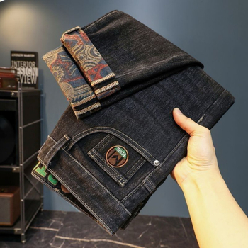 Дънки с tapered кройка, средна талия, цип, деним 95% памук, с измиван ефект