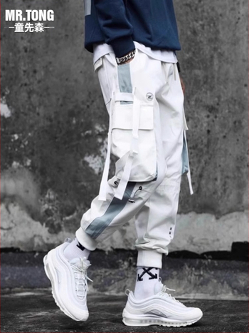 Ανδρικά παντελόνια εργασίας, χαλαρή γραμμή, μεσαία μέση, 100% βαμβάκι