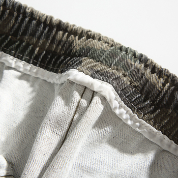 Мъжки дънки с камуфлажен принт, винтидж стил, свободна кройка, памук-полиестерова смес, средно висока талия