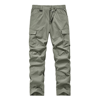 Pantaloni casual pentru bărbați, outdoor — respirabili, pentru drumeții și Activități tactice, croială dreaptă, talie medie, buzunare multiple