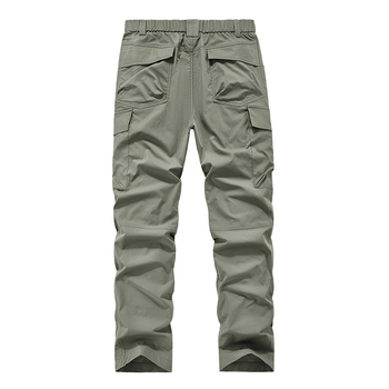 Ανδρικά καθημερινά παντελόνια για εξωτερικούς χώρους — διαπνέοντα, για πεζοπορία και τακτικές, ίσια γραμμή, μεσαία μέση, πολλαπλές τσέπες