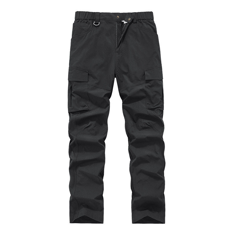 Pantaloni casual pentru bărbați, outdoor — respirabili, pentru drumeții și Activități tactice, croială dreaptă, talie medie, buzunare multiple