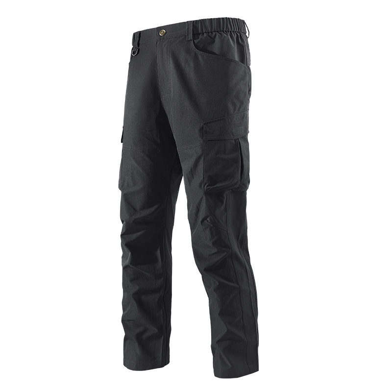 Pantaloni casual pentru bărbați, outdoor — respirabili, pentru drumeții și Activități tactice, croială dreaptă, talie medie, buzunare multiple