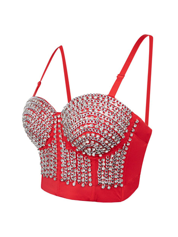 Hanwilder Sling στιλ Slim Fit κοντό camisole με σχέδιο αλυσίδας και αποσπώμενες ιμάντες