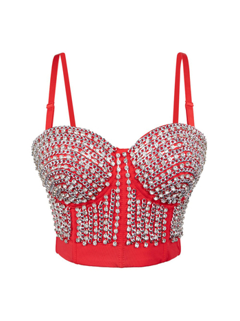 Hanwilder Sling στιλ Slim Fit κοντό camisole με σχέδιο αλυσίδας και αποσπώμενες ιμάντες