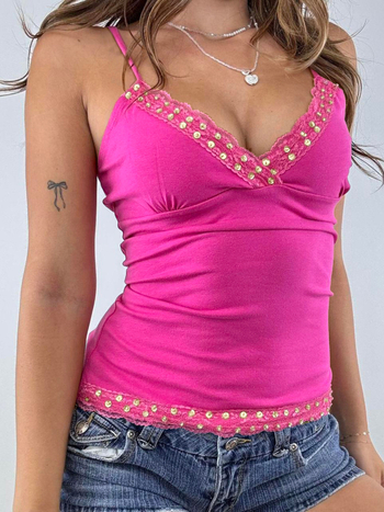 Γυναικείο T‑shirt με τιράντες σε στυλ Sling, εφαρμοστό, πλεκτό ύφασμα, πολυεστέρας 90–95%, φθινόπωρο 2025