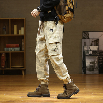 Άνδρικά παντελόνια εργασίας για ορεινό κάμπινγκ – φαρδιά γραμμή, μεσαία μέση, με ζώνη, 100% βαμβάκι