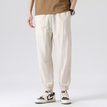 Κορεατικού στυλ φαρδιά ναϊλον μακριά παντελόνια μεσαίας μέσης