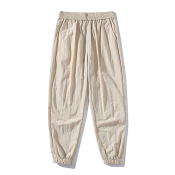 Κορεατικού στυλ φαρδιά ναϊλον μακριά παντελόνια μεσαίας μέσης