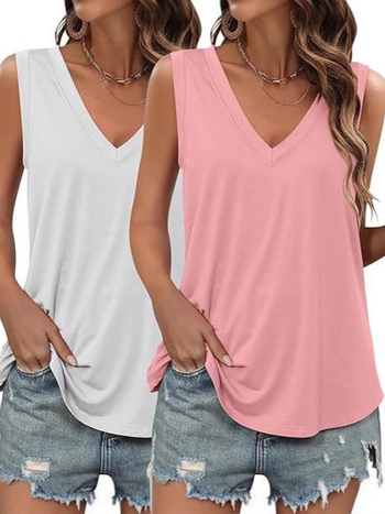 Γυναικείο τοπ χωρίς μανίκια με V-λαιμό, άνετη γραμμή, μήκος 50–65 εκ., πολυεστέρας με σπάντεξ, άνοιξη 2025, στυλ ιαπωνο-κορεατικό casual