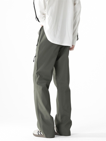 Ανδρικά παντελόνια εργασίας με αδιάβροχο soft-shell για ορεινές εξορμήσεις, ίσια γραμμή, φερμουάρ εμπρός, 100% πολυεστέρας, διαπνοή, αδιάβροχα, ανθεκτικά στη φθορά