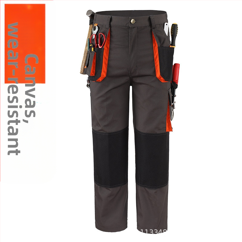 Tööpüksid kanvasist mitmekülgsete taskutega, puuvillaseguga, vastupidavad kulumise vastu, niiskust juhtivad