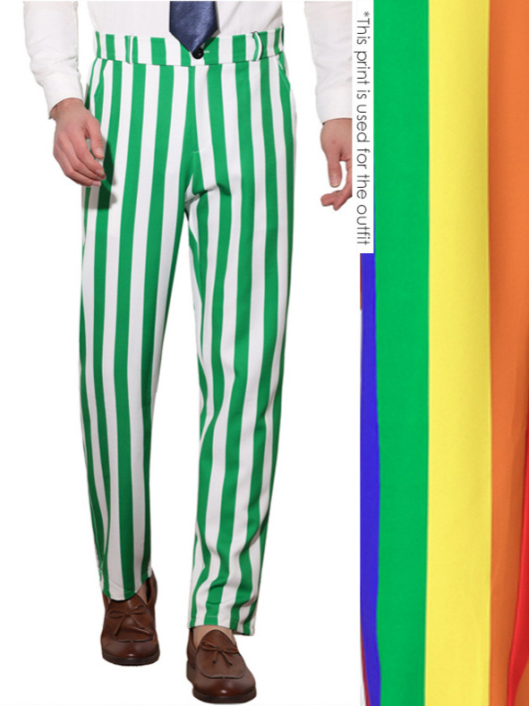 Pantaloni casual pentru bărbați, croială dreaptă, talie înaltă, amestec bumbac-poliester (90% poliester), micro-elastici