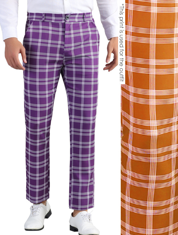 Pantaloni casual pentru bărbați, croială dreaptă, talie înaltă, amestec bumbac-poliester (90% poliester), micro-elastici