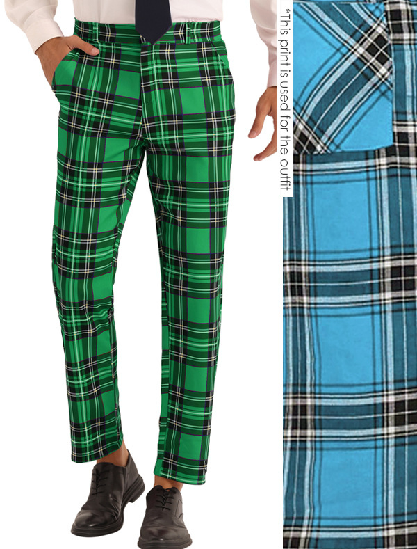 Pantaloni casual pentru bărbați, croială dreaptă, talie înaltă, amestec bumbac-poliester (90% poliester), micro-elastici