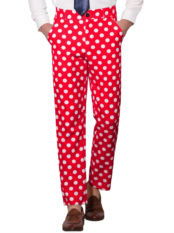 Pantaloni casual pentru bărbați, croială dreaptă, talie înaltă, amestec bumbac-poliester (90% poliester), micro-elastici