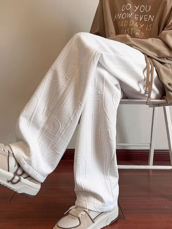 Ανδρικά casual παντελόνια, ίσια γραμμή, μεσαία μέση, κλείσιμο με κορδόνι, μίξη βαμβάκι-πολυεστέρα, μονόχρωμα