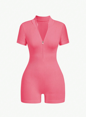 Ženska joga odjeća za ljeto sa zatvaračem - brzosušeći najlon, dizajn koji podiže stražnjicu, materijal: najlon/najlon - proljeće 2025