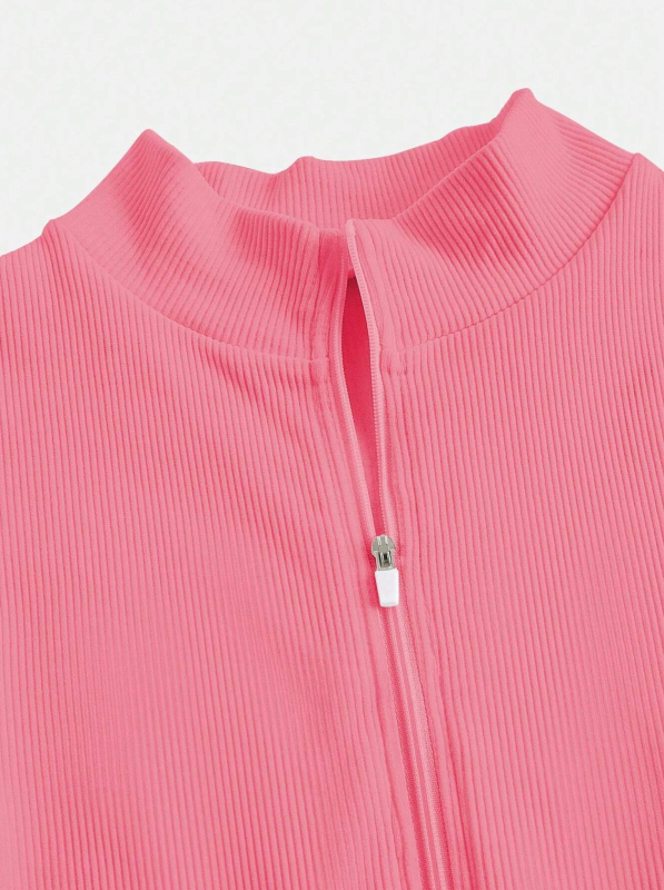 Ženska joga odjeća za ljeto sa zatvaračem - brzosušeći najlon, dizajn koji podiže stražnjicu, materijal: najlon/najlon - proljeće 2025