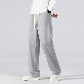 Ανδρικά casual παντελόνια – νεανικό στυλ, ίσια γραμμή, υψηλή μέση, άνοιξη, ύφασμα μπαμπού