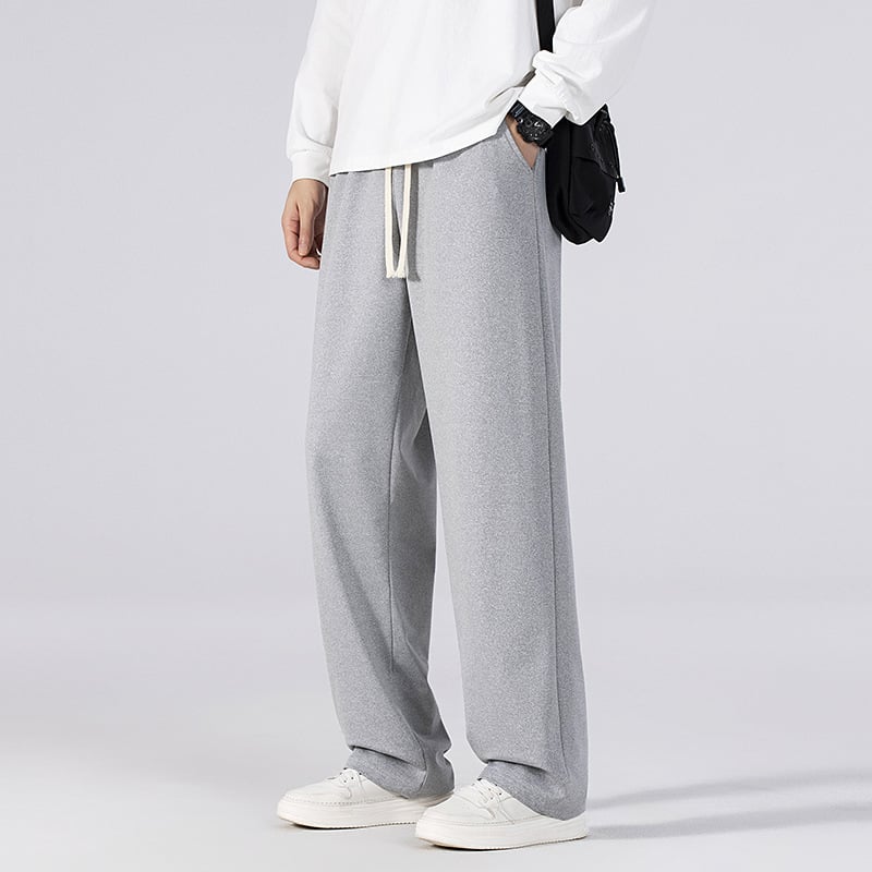 Muške casual hlače – mladenački stil, ravni kroj, visoki pojas, proljetni model, bambusovo vlakno