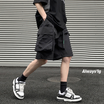 Ανδρικά σορτς εργασίας, νάιλον με γρήγορο στέγνωμα, φαρδιά εφαρμογή, street style, καλοκαίρι