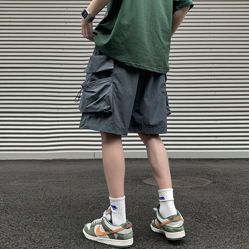 Ανδρικά σορτς εργασίας, νάιλον με γρήγορο στέγνωμα, φαρδιά εφαρμογή, street style, καλοκαίρι