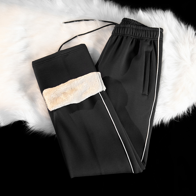 Sportske hlače za tinejdžere - širok kroj, srednja visina struka s pojasom, Arctic velvet fleece, antibakterijski, bez glačanja