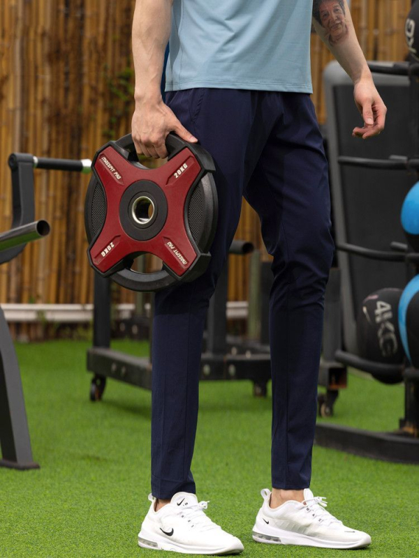 Ανδρικά αθλητικά παντελόνια, γρήγορο στέγνωμα, slim-fit, μεσαία μέση, ύφασμα νάιλον-σπάντεξ (90% νάιλον, 10% σπάντεξ)