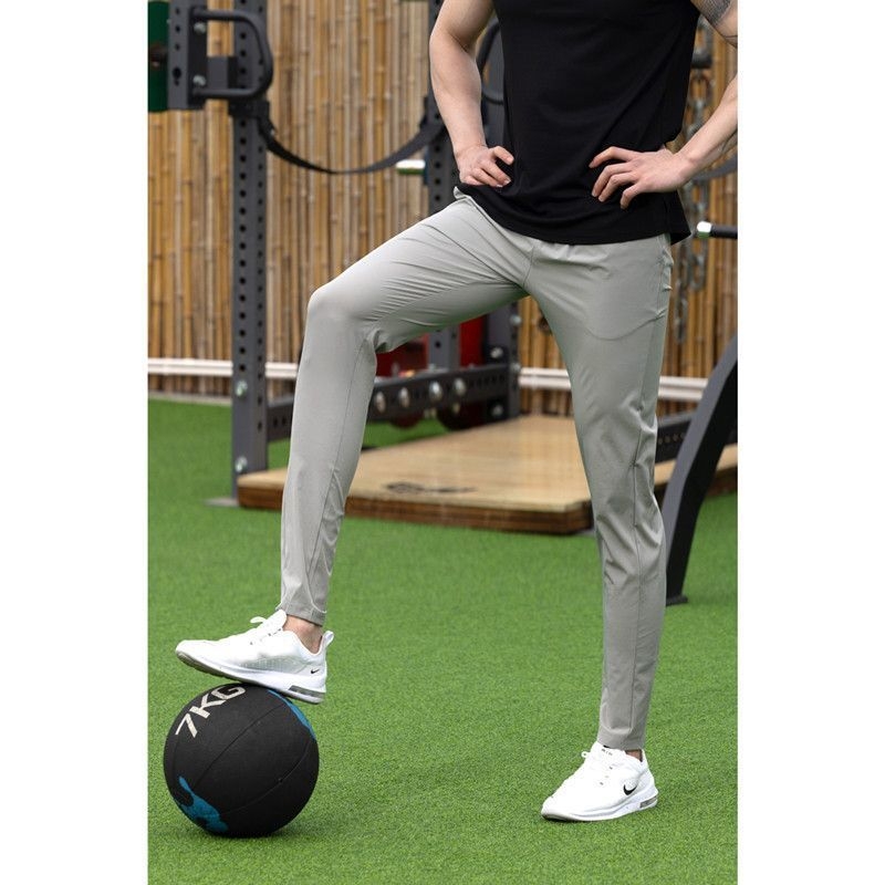 Ανδρικά αθλητικά παντελόνια, γρήγορο στέγνωμα, slim-fit, μεσαία μέση, ύφασμα νάιλον-σπάντεξ (90% νάιλον, 10% σπάντεξ)